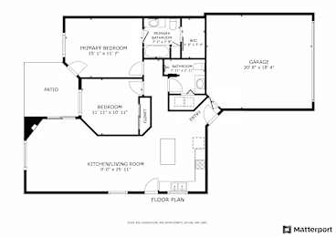 Lakeside, 2 Bed/2 Bath Lower, 2 Car Att. Garage Floor Plan