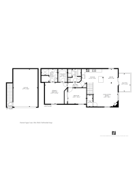 floor plan of the lower level of the house