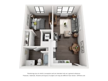 Sky3 Apartments 1A Floor Plan