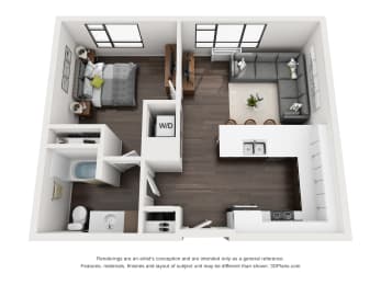Sky3 Apartments 1D.2 Floor Plan