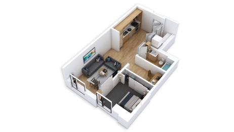 Floor Plan 1DN