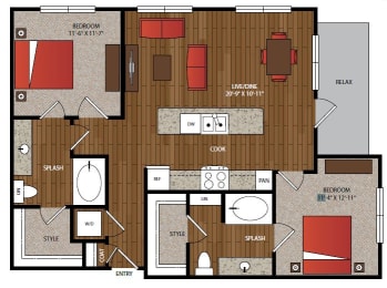 Ella Apartments B2.2 Floor Plan