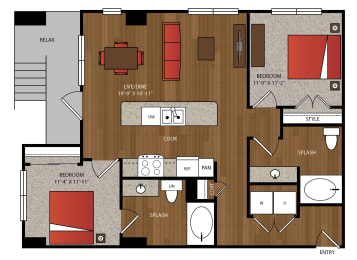 Ella Apartments B2.5 Floor Plan