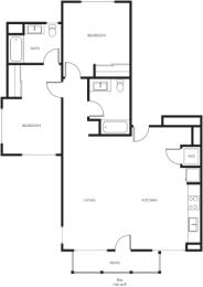 a floor plan of a house with a green background