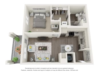 LVB Apartment 3D Floor Plan A1
