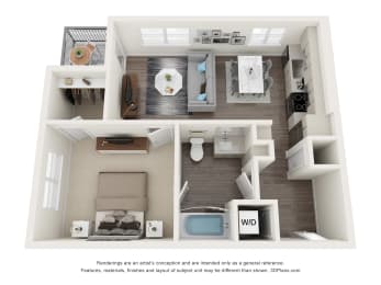 LVB Apartments 3D floor plan - A3