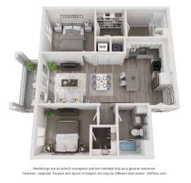 a floor plan of a 1 bedroom192 sq ft house