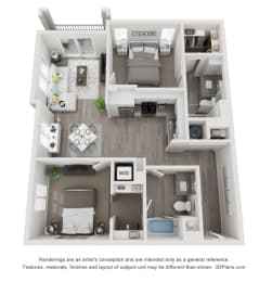 a1 1 bedroom floor plan  950 sq ft