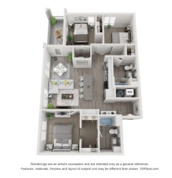 a floor plan image of a 1 bedroom with a bathroom