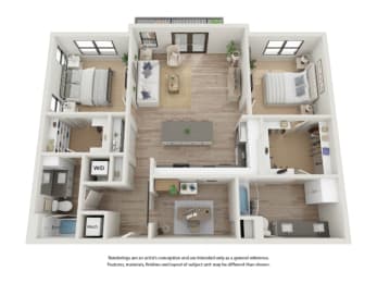a floor plan of a 1 bedroom apartment with a bathroom and a living room
