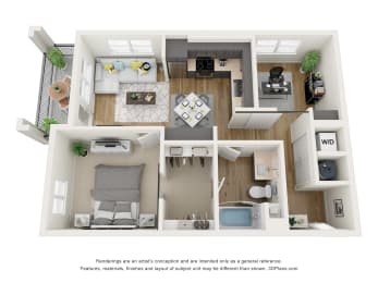 Sante Apartments  3D Floor Plan A4