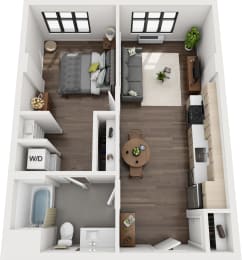Storyline Apartments 1 Bedroom I Floor Plan