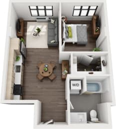 Storyline Apartments 1 Bedroom G Floor Plan