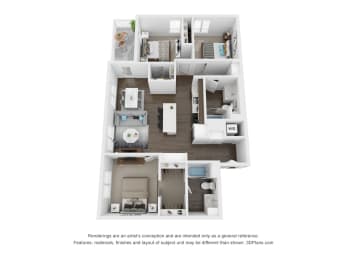 The Offset C1 Floor Plan