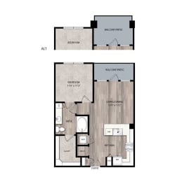 The Edison at Frisco Apartments A1 Floor Plan