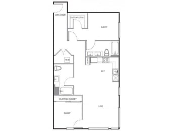 4730 California Apartments Alaska Floor Plan