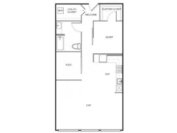 4730 California Apartments Bruce Floor Plan