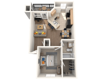 1 bed 1 bath A at Polo Clubs Apartments, Austin, Texas