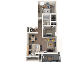 1 bed 1 bath C at Polo Clubs Apartments, Texas