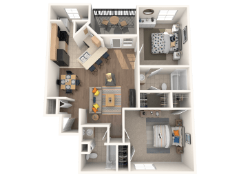 2 bed  2 bath A at Polo Clubs Apartments, Austin, TX 78729