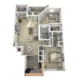 B2 Floor Plan at Alamo Park, San Antonio Texas