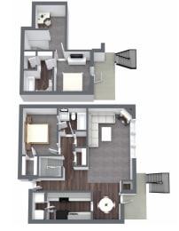 B2 | 2 Bed / 2 Bath | 1,459 Sq Ft at The Broadwater at Salado Creek, San Antonio