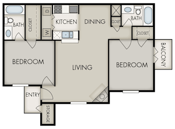 2 A Floorplan at Knoll Crest, San Antonio, TX, 78240