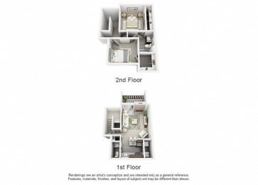 B3 TOWNHOME | 1,001 SQ FT | 2 BED / 1.5 BATH at Maxwell Townhomes, Texas