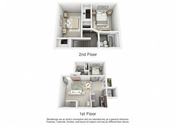 C1 TOWNHOME | 1,200 SQ FT | 3 BED / 2 BATH at Maxwell Townhomes, San Antonio