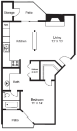 A1 Floor Plan at Summerstone Apartments, Texas