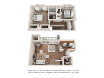 B1 | 2 BED - 1.5 BATH | 1,167 SQ FT at Tradewinds, Windcrest, TX, 78239