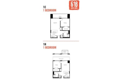 Floor Plan  One Bedroom 1 Bath 646 sq. ft.