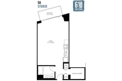Floor Plan  Studio 706 sq. ft.