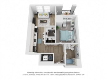 Floor Plan  bedroom floor plan  summit  750 sq ft  the residences at