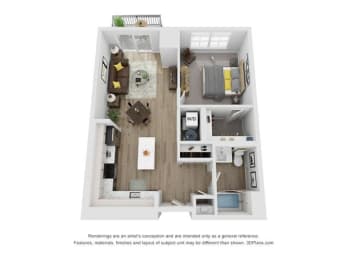 Floor Plan  a 1 bedroom floor plan  villas at spring creek