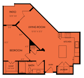 Floor Plan  A5 One Bedroom Floor Plan at Windsor Park Towers