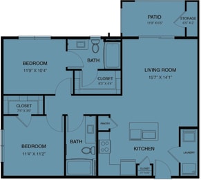 Floor Plan  the floor plan of a bedroom apartment with a bedroom and a living room