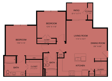 Floor Plan  B2 Floor Plan at Three Hills, Austin Texas