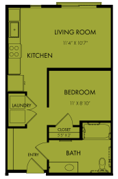 Floor Plan  floor plan of the living room and kitchen of a small house