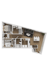 2 bed 2 bath O at ThreeTwenty at the Vybe Apartments, Texas