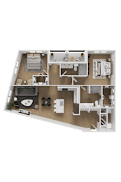 2 bed 2 bathroom at ThreeTwenty at the Vybe Apartments, Kyle, Texas