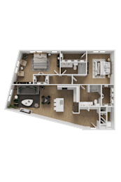 2 bed 2 bathroom B at ThreeTwenty at the Vybe Apartments, Texas