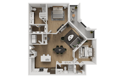 2 bed 2 bath Y at ThreeTwenty at the Vybe Apartments, Kyle, TX