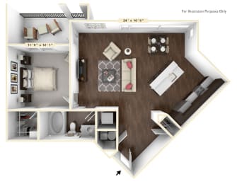 A4 Floor Plan  at Avant & Avant II, Carmel, Indiana