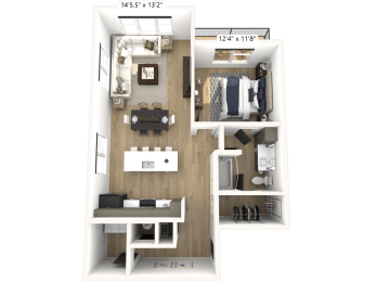 AA2 Floor Plan  at Avant & Avant II, Carmel, Indiana