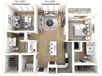 BB1 Floor Plan  at Avant & Avant II, Carmel, Indiana