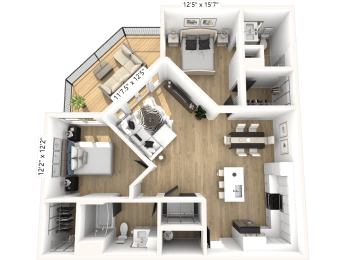 BB2 Floor Plan at Avant & Avant II, Carmel, IN, 46032