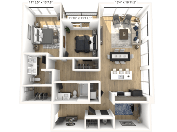 BB3 Floor Plan at Avant & Avant II, Carmel, IN