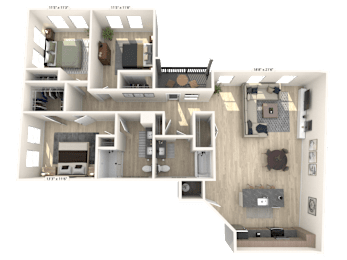 3 bed 2 bath at Ironwood Flats Apartments, Brandon, Florida