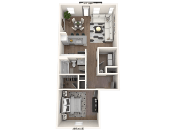 a floor plan of a 3 bedroom apartment